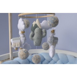 Κρεμαστο κουνιας μωρου - Λαμες - χρωμα γαλαζιο