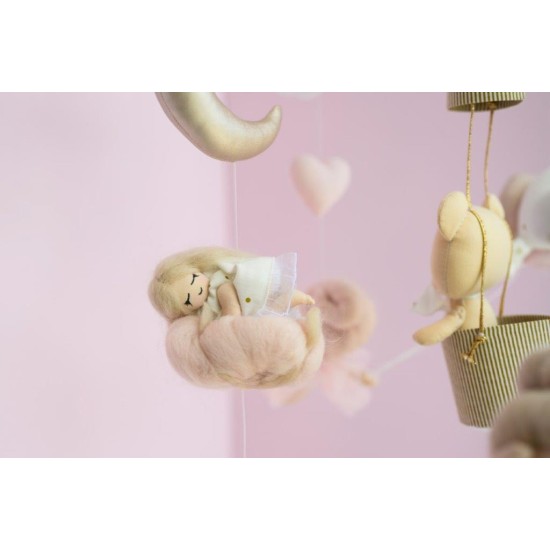 Κρεμαστό κούνιας μωρού - Αρκουδάκι στο αερόστατο