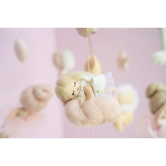 Κρεμαστό κούνιας μωρού - Αρκουδάκι στο αερόστατο